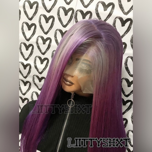 13x4  26inch Lace Front Wig 100% Human Hair Custom Color ( GooseBerry Potion ) - Picture 2 of 6